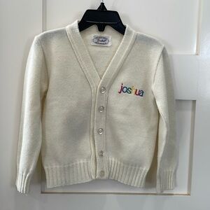 Vintage Kid’s Cardigan Robinit May Knitting Co Joshua
